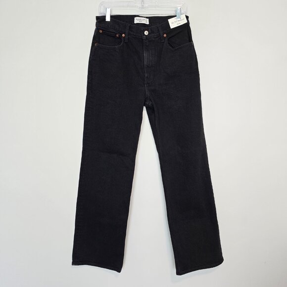 Abercrombie & Fitch 90s Relaxed Jeans 28 Black NWT - Picture 1 of 8